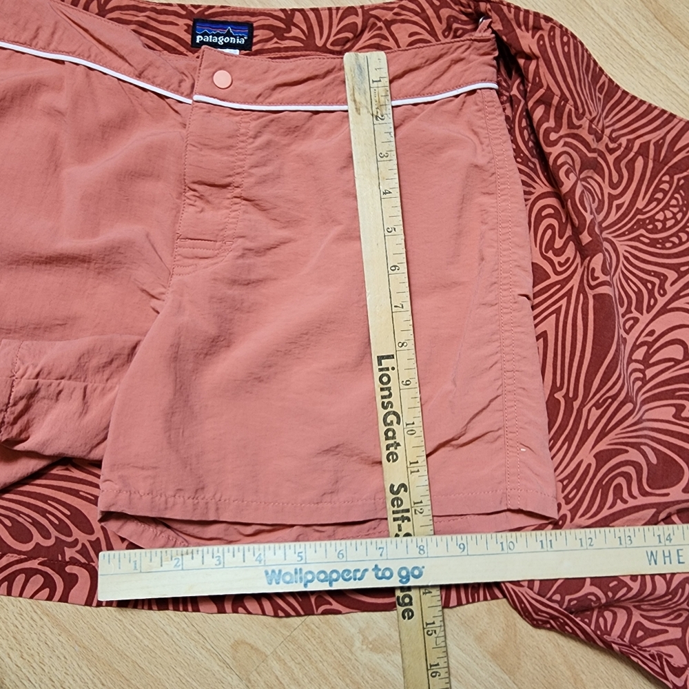 Patagonia Button Out Boardie Shorts Wrap‎ Skirt Size 6 Coral Red - Picture 7 of 16
